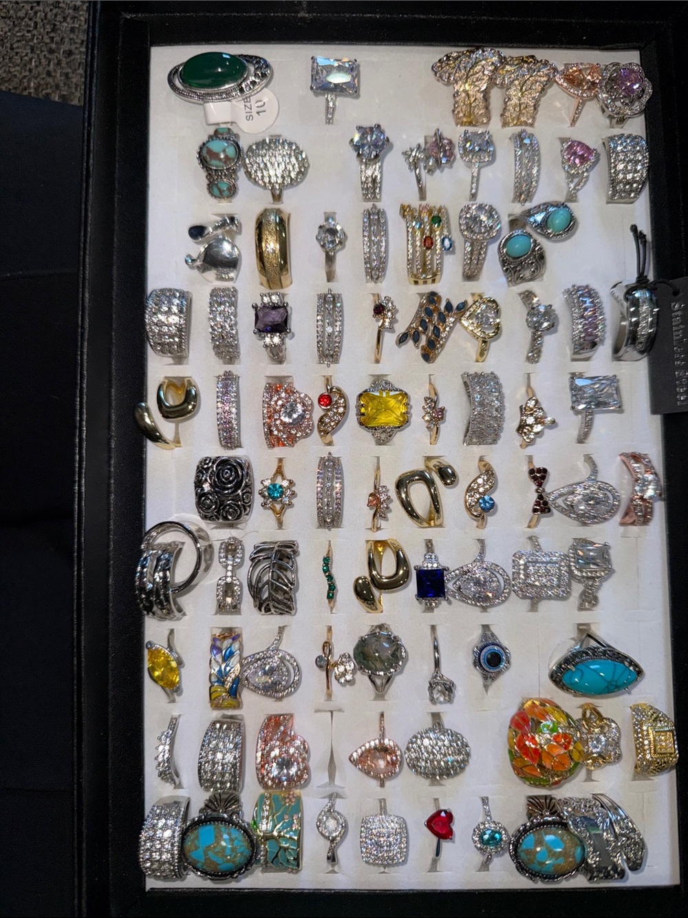 One only Assorted Women's Turquoise and Multicolor Fashion Rings size 7 8 9